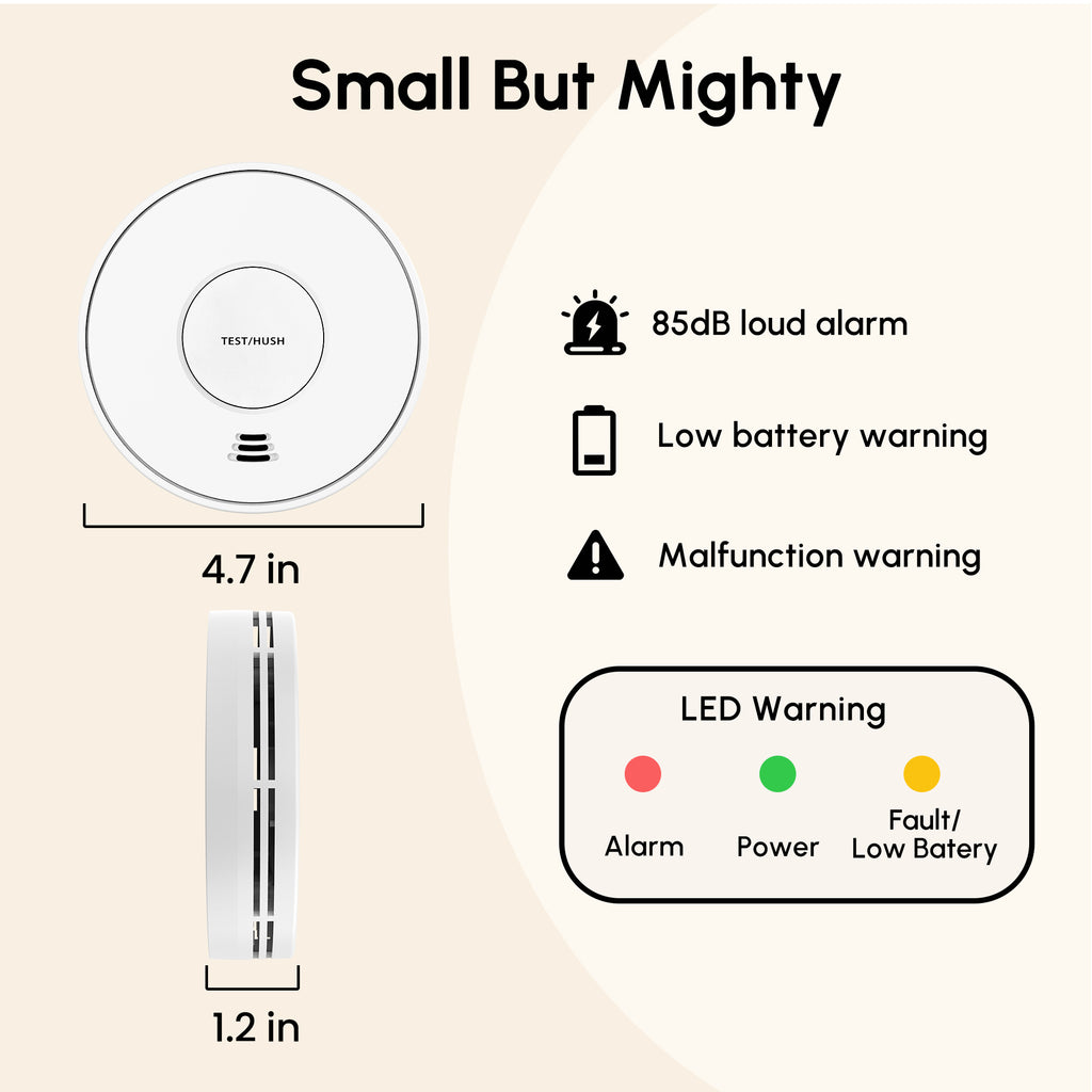 VCS01 10-Year Battery Combination Smoke and Carbon Monoxide Detector