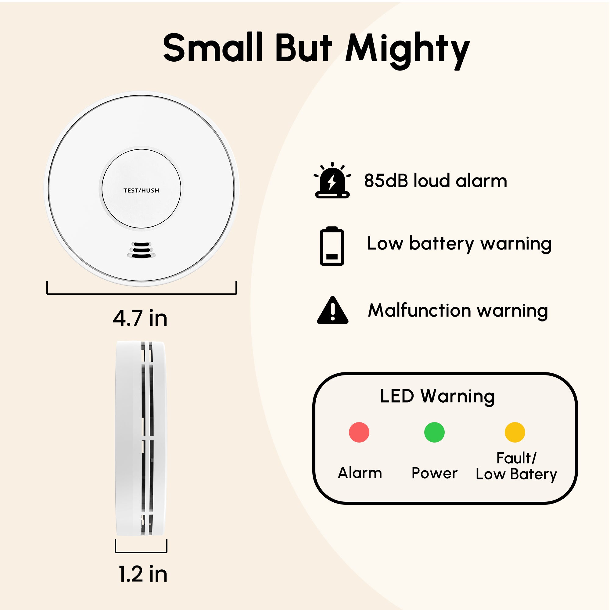 VCS01 10-Year Battery Combination Smoke and Carbon Monoxide Detector