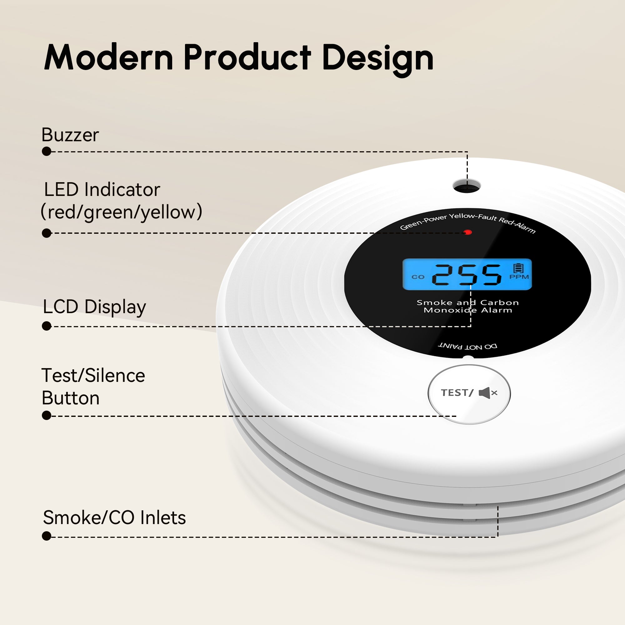 VCS52 10-Year Sealed Battery Combination Smoke and Carbon Monoxide Detector